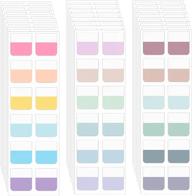 Imagen del producto de Notas adhesivas tipo índice, 360 unidades, 18 colores, reutilizables, para cuadernos