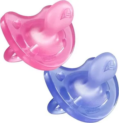 Obrázok produktu pre CHICCO Cumlík Physio Soft celosilikónový 16-36m dievča 2 ks