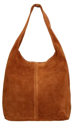 Produktbild von Gave Lux Schultertasche Damen Wildleder Schwarz Valeria Chic Black B UNICA 40x35x15 cm