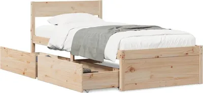 Obrázok produktu pre vidaXL Posteľ z masívu bez matraca 90x200 borovicové drevo