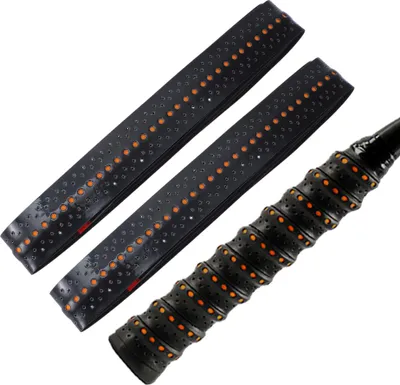 Produktbild von 2 Stück Tennisschläger-Griffband, Trockenes Tennisschläger-Übergriffband, Rutschfestes Saugfähiges Griffband, Schläger-Übergriffband, Schwarz Orange