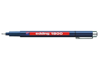 Zdjęcie produktu dla Edding 1800, Długopis żelowy, Czarny, Czarny, Plastik, Okrągły, Oburęczny