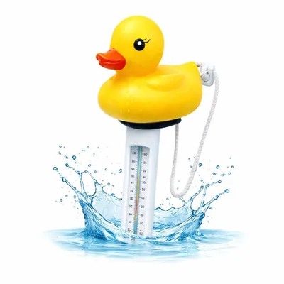 Produktbild von Schwimmendes Pool Thermometer – Wasserthermometer für Pool, Whirlpool & Schwimmbad mit präziser Temperaturmessung (Ente)