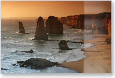Produktbild von DEQORI Schneidebrett Glas 30x20 cm 'Abendliche Apostel' Schneideplatte Servierplatte groß