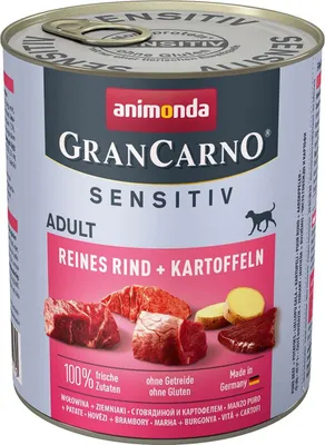 Produktbild von animonda GranCarno pure beef + potatoes, Adult, Rind, Kartoffel, 800 g
