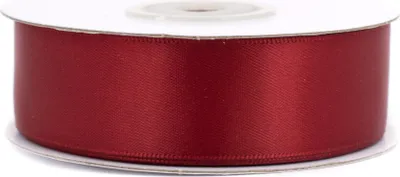 Produktbild von Doppelseitiges Satinband 25mm x 20m Rolle Bordeaux