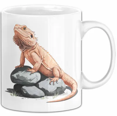 Produktbild von Reptil Bartagame Tasse Geschenk Lustige Geschenkidee Spruch (Weiß)