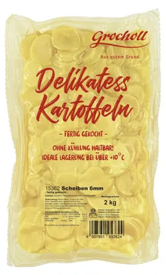 Obrázek produktu pro Grocholl brambory plátky 6 mm předvařené připravené k vaření 2000g