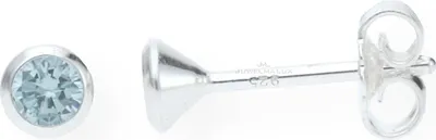Produktbild von JuwelmaLux Ohrstecker 925 Silber hellblauer Zirkonia JL16-06-0336