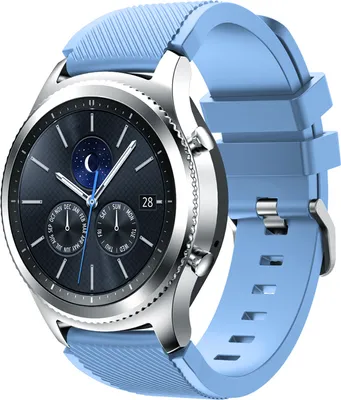 Produktbild von Uhren Armband für Samsung Galaxy Watch 3 45mm 46mm / für Huawei Watch GT GT2 Watch 2 Classic Pro / 22mm Stegbreite weiches Silikon Sport HELLBLAU