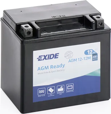 Obrázek produktu pro motobaterie EXIDE   AGM naplněná z výroby   12V   12Ah   200A   150x90x145 LEVÁ