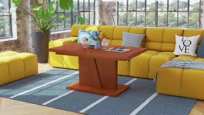 Produktbild von Design Couchtisch Grand Noir ausziehbar höhenverstellbar Tisch 120-180 cm Esstisch