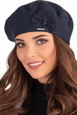 Produktbild von Vivisence damen baskenmütze eleganter wintermütze warm und gemütlich kopfbedeckung an winter und herbst warm dick strickmütze, klassisch mütze für frauen, hergestellt in der eu, dunkelblau, einheitsgr