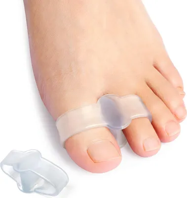 Produktbild von Bunion Corrector, Zehentrenner mit 2 Schlaufen, 10er Pack Gel Zehenkorrektor (10 Stück (1er Pack, Clear)