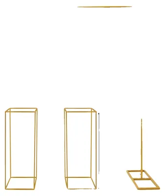 Productafbeelding van Achtergrondstandaard, duurzaam stalen frame, veelzijdige decoratiemogelijkheden, maat M, goud