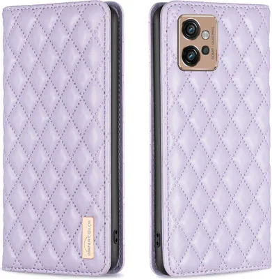 Obrázek produktu pro Moto G32 Pouzdro, Elegantní Flip Kožené Pouzdro s Kapsami na Karty a Stojánkem pro Motorola Moto G32 Fialová