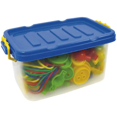 Produktbild von EDUPLAY 120203 Fädelknöpfe, in Box, mehrfarbig, 100-teilig (1 Set)