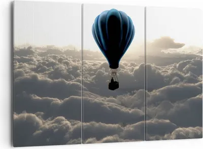 Produktbild von Bild auf Leinwand - Leinwandbild - Wolke Ballon Himmel - 165x110cm - Wand Bild - Wanddeko - Leinwanddruck - Bilder - Kunstdruck - Wanddekoration - Leinwand bilder - Wandkunst - CE165x110-3577