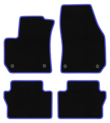 Image de Tapis de sol en moquette pour Opel Zafira B 2005-2014 (monospace) – jeu 4 pièces, noir/bleu, sur mesure – Wielganizator CARLUX – version W0102