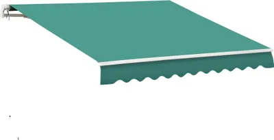 Zdjęcie produktu dla Wysuwana markiza, składane ramię, wodoodporna, odporna na promieniowanie UV, zielona