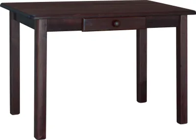 Immagine prodotto di Tavolo con cassetto in legno di pino massiccio color noce 130 x 70 cm