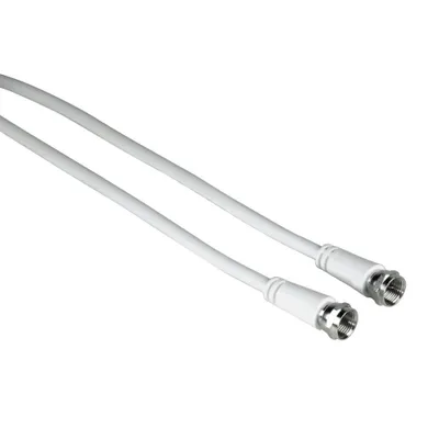 Produktbild von SAT-Anschlusskabel, F-Stecker - F-Stecker, 1,5 m, 85 dB, Weiß (0001192