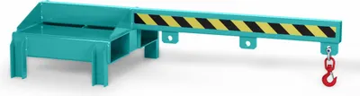 Produktbild von RR Industrietechnik Lastarm Typ RLA-DST bis zu 1000kg Tragkraft für Deichselstapler RAL 5018 Türkisblau