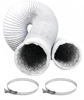 Zdjęcie produktu dla Aluminiowy wąż wywiewowy 100 mm, 3 m, z zaciskami