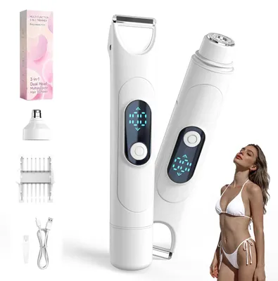 Productafbeelding van Elektrische scheerapparaat voor dames, 3-in-1: elektrische bikinischuiver, intiem scheerapparaat voor vrouwen. Geschikt voor benen, armen, oksels en bikinilijn. Oplaadbaar en waterdicht