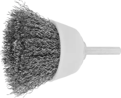 Image de Lessmann Brosse plate Pot en plastique Fil INOX 0,30 mm, ⌀ de la brosse 50 mm