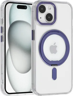 Obrázek produktu pro UNIQ Accessory iPhone 15 Zadní kryt pouzdra - Magsafe Whiteh ring stand - Transparentní