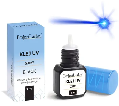 Produktbild von ProjectLashes Black UV – Kleber für die UV-Wimpernverlängerung, schwarz