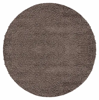 Produktbild von Carpetsale24 Hochflor Teppich Uni Einfarbig Modern Shaggy Teppich Wohnzimmer Flauschig Weich Preishammer, Grösse: 80 cm Rund