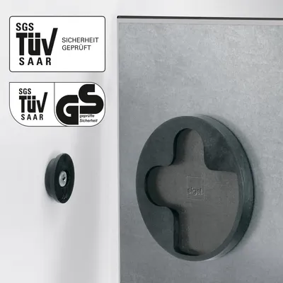 Produktbild von SIGEL GL157 Glas-Magnettafel / Magnetboard Artverum, 30x30 cm, schwarz