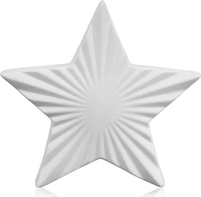 Produktbild von Keramikfigur Stern 17cm Weihnachten Dekoration weiß