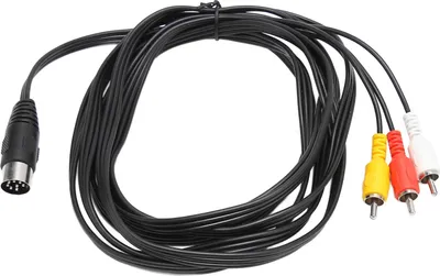 Zdjęcie produktu dla 8-pinowa wtyczka DIN na 3 wtyczki cinch, kabel typu plug-and-play PVC DIN 8-pin na 3 wtyczki cinch do urządzeń stereo