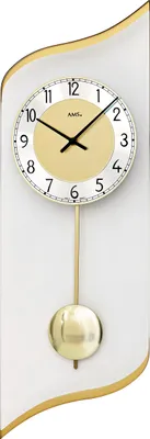 Produktbild von AMS Quarz-Pendeluhr, Quarz-Pendelwerk, 19x55x4cm, 7437