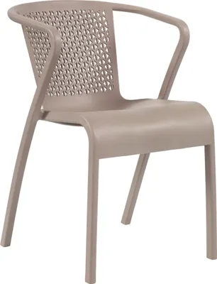 Image de Fauteuil de terrasse en POLYPROPYLENE Taupe pour Exterieur