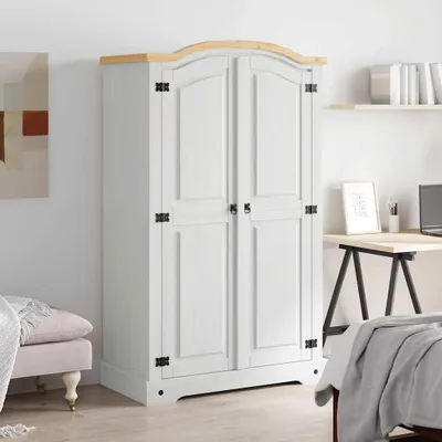 Produktbild von VidaXL 282620, Weiß, Garderobe, 1 Regale, 2 Tür(en), Weiß, Holz