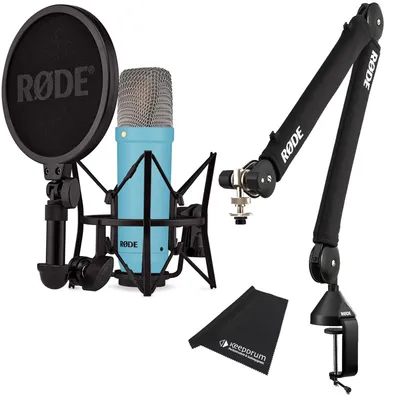 Produktbild von Rode NT1 Signature Blue Mikrofon mit PSA1+PLUS Studio Gelenkarm Schwarz