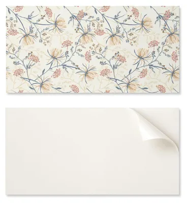 Immagine prodotto di Piastrella in vinile autoadesiva con motivo decorativo per il soggiorno, dimensioni 120 x 60 cm. Motivo floreale sullo sfondo.