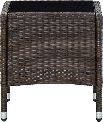 Produktbild von Möbel Esstisch/Outdoor Tisch - Gartentisch - moderne Design - Balkontisch - Braun 40x40x45 cm Poly Rattan Top2817849
