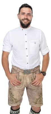 Productafbeelding van Korte lederen broek voor heren, geschikt voor   en andere feestelijke gelegenheden