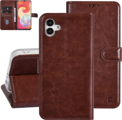 Image de UNIQ Accessory Galaxy A04e Etui de type livre - Porte-cartes pour 3 cartes - Fermeture magnétique - Marron