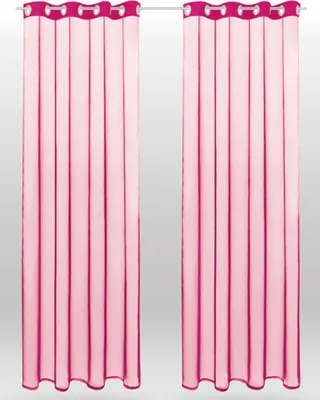 Obrázok produktu pre balenie 2 záclon Transparent Noella Eyelets, veľkosť: 140 x 145 cm (ružová)