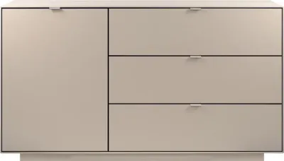 Produktbild von CALICOSY - Sideboard mit 1 Tür, 3 großen Schubladen in Sanddekor, L160 cm - VIKA