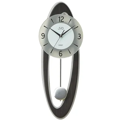 Produktbild von JVD NS18053/23 Wanduhr Quarz mit Pendel nussbaum farben Pendeluhr leise modern