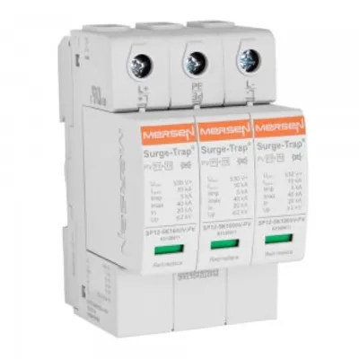 Produktbild von Mersen PV-ÜAB.LEITER T1+2 5KA 1000V 3 (STPT12-5K1000V-YPV)