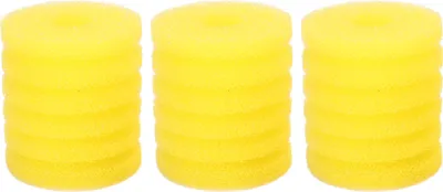 Image de 3 éponges filtrantes cylindriques pour aquarium, rouleaux de mousse filtrante pour aquariums, accessoires de filtration efficaces pour une eau limpide