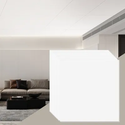Obrázok produktu pre sada 12 stropných panelov Stropné panely PVC 603x603mm Biela hladká